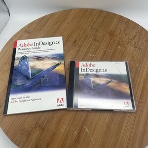 Adobe InDesign‎ 2.0 Educational Version McIntosh 2 CDs +Serial no, x